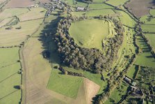 Cadbury Castle, the earthwork remains of an Iron Age hillfort, Somerset, 2017. Creator: Damian Grady.
