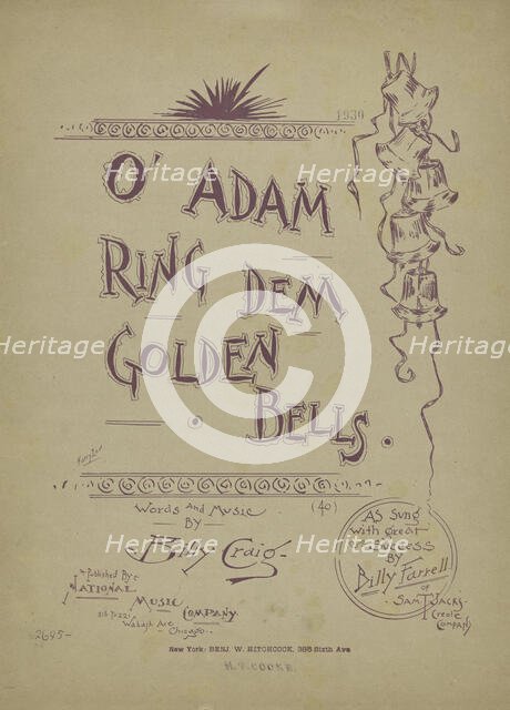 'O' Adam ring dem golden bells', 1892. Creator: Harry Earl.