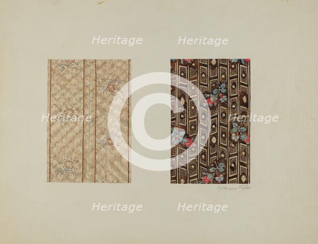 Chintzes from Quilt, c. 1938. Creator: Catherine Fowler.