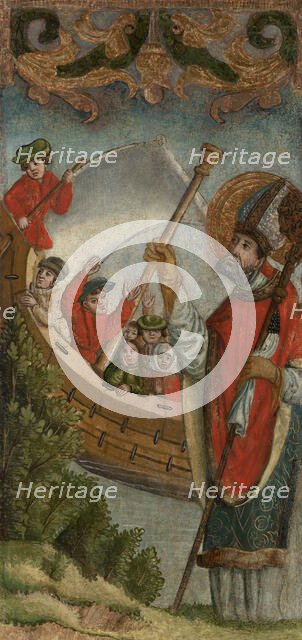 Scene from the Legend of St Nicholas-the Saint Saving the Shipwrecked...1st half of 16th cent. Creator: Unknown.