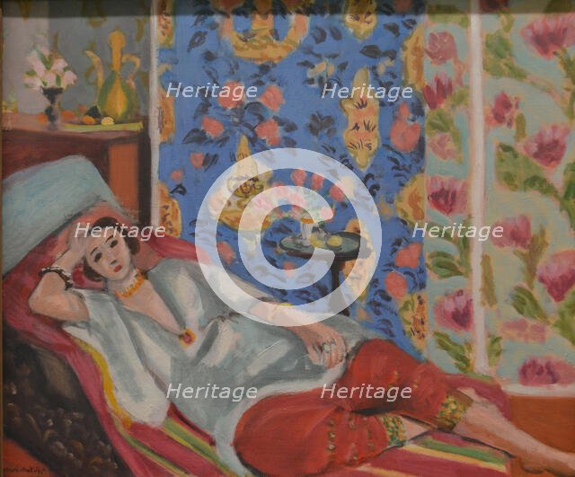 Odalisque in Red Trousers, early-mid 20th century.  Creator: Henri Matisse.