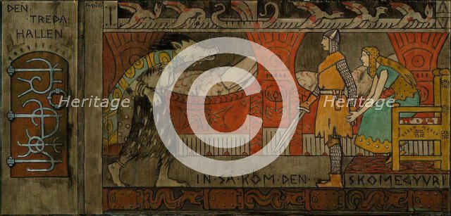 The third Hall, Between 1902 and 1904. Creator: Gerhard Munthe.