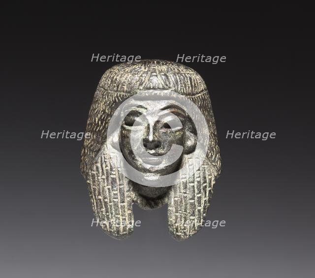 Bronze mounts from a "Shawabty Bundle"; Head and Crossed Arms, c. 1336-1256 BC. Creator: Unknown.