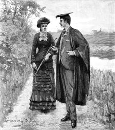 They met there on the evening of Adair's return from Haredale College, 1883. Creator: R. Taylor.