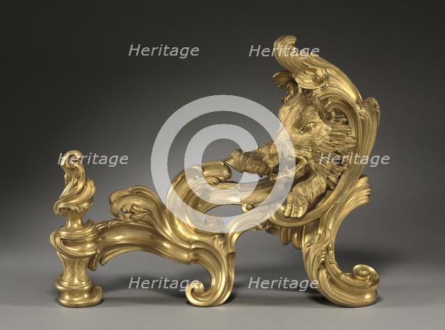 Pair of Andirons (Chenets), 1752. Creator: Jacques Caffieri (French, 1678-1755).