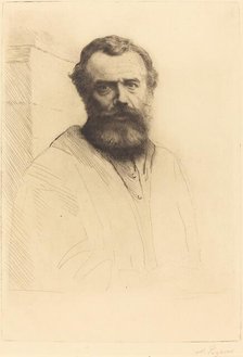 Self-Portrait, 3rd plate, 1880. Creator: Alphonse Legros.