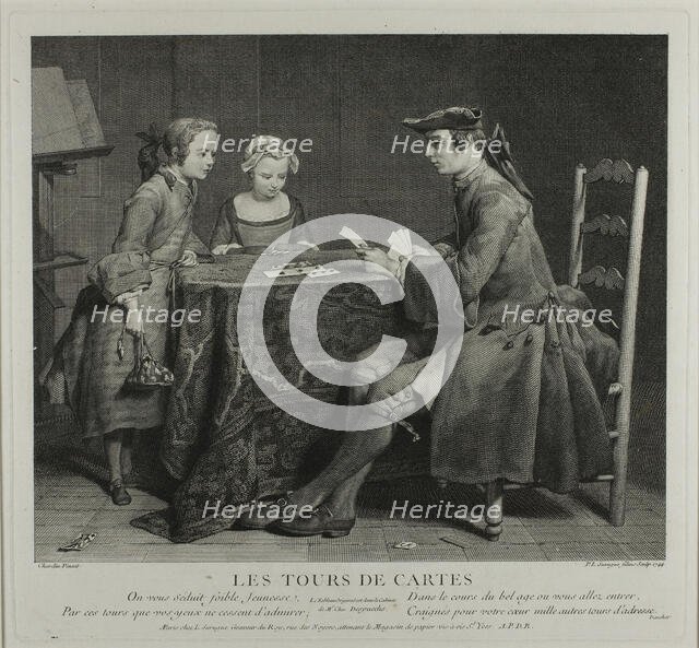 The House of Cards, 1744. Creator: Louis Surugue.