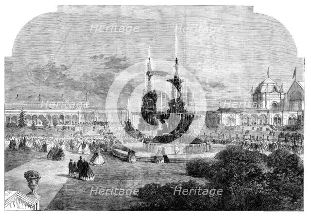 The procession in the Horticultural Society's Gardens, 1862. Creator: Unknown.