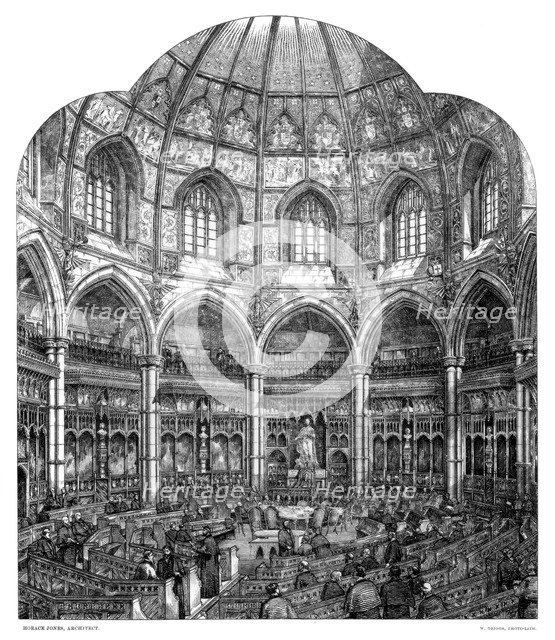 The new council chamber Guildhall, City of London, 1886.Artist: W Griggs