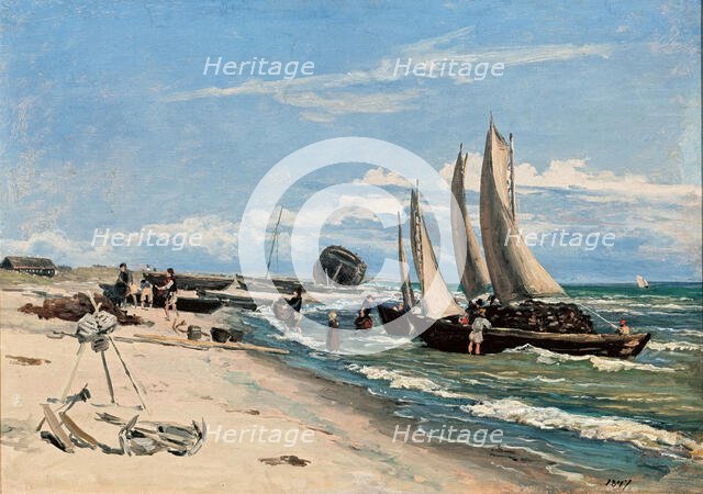 Beach at Skagen Vesterby, 1847. Creator: Martinus Rorbye.