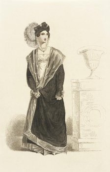 Fashion Plate (Mrs. Bell's Mantelet à la Capucine), 02-01-1820. Creator: John Bell.