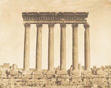 Colonnade du Temple du Soleil, à Baâlbek (Héliopolis), September 15, 1850. Creator: Maxime du Camp.