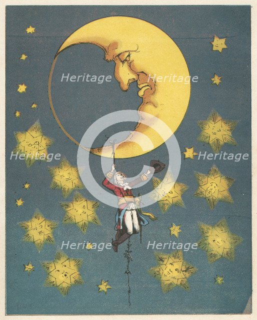 Scene from The Adventures of Baron Munchausen by Rudolph Erich Raspe, c1850. Artist: Anon