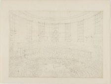 Study for Royal Cock Pit, from Microcosm of London, c. 1808. Creator: Augustus Charles Pugin.