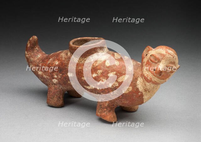 Vessel in the Form of an Animal with Four Legs and Long Tail, 400 B.C./A.D. 200. Creator: Unknown.