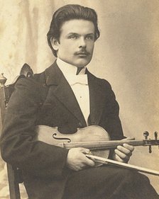 Victor Novacek (1873-1914) after the premiere of Violin Concerto in D minor, Op. 47 by Jean Sibelius