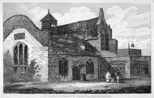 View of St Bartholomew's Chapel, Kingsland Road, Hackney, London, c1830. Artist: Anon