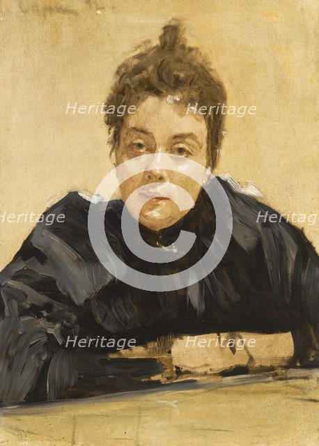 Portrait of the artist Maria Yakunchikova-Weber (1870-1902). Artist: Serov, Valentin Alexandrovich (1865-1911)