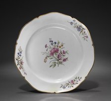 Plate, c. 1750. Creator: Vincennes Factory (French).