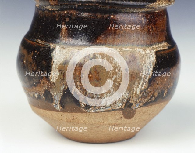 Rice measure jar with Jizhou type black glaze, Southern Song dynasty, China, 13th century. Artist: Unknown