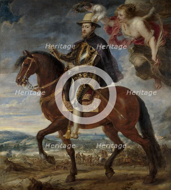 Portrait of Philip II (1527-1598) on Horseback, 1628. Artist: Rubens, Pieter Paul (1577-1640)