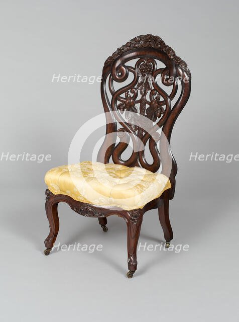 Side Chair, 1851/67. Creator: John Henry Belter & Co.