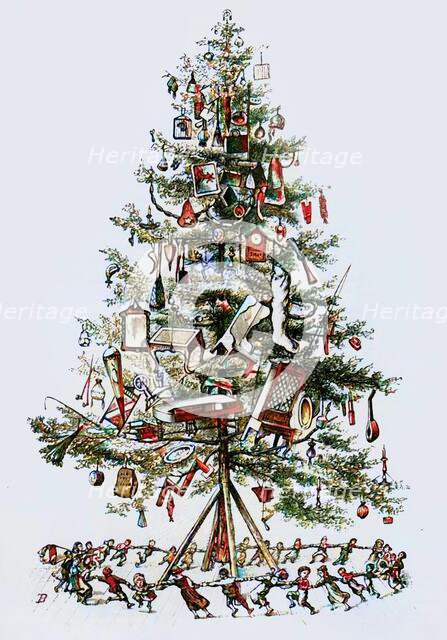 'The Children Danced Gayly Around The Tree', 1882. Creator: Unknown.