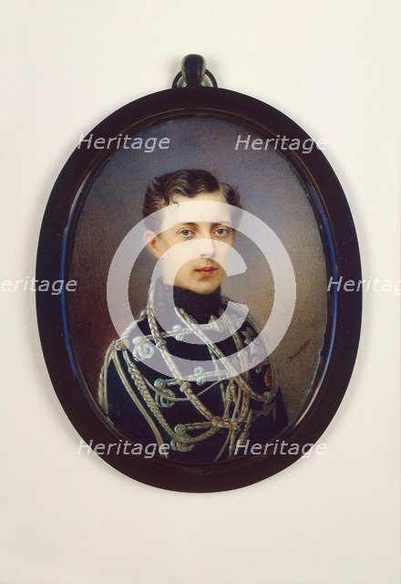 Portrait of Tsarevich Nicholas Alexandrovich of Russia (1843–1865), c. 1861. Artist: Rockstuhl, Alois Gustav (1798-1877)