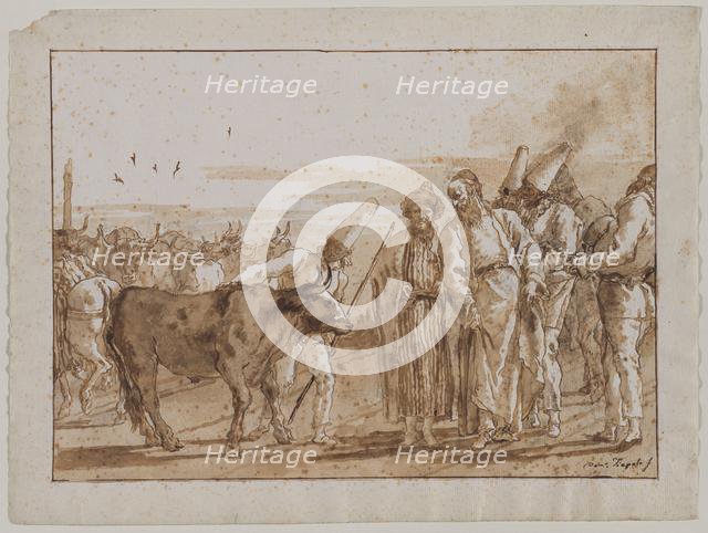 The Cattle Vendor, 1790s. Creator: Giovanni Domenico Tiepolo (Italian, 1727-1804).