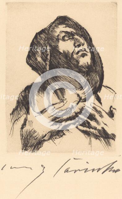 Mönch mit Erhobenem Blick (Monk Gazing Upward), 1916. Creator: Lovis Corinth.