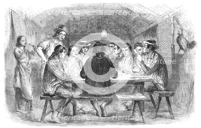 Panguingui (Card-Playing) in Manilla, 1857. Creator: Unknown.
