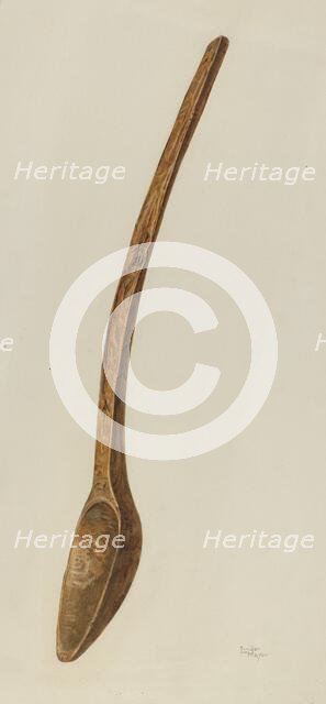 Mixing Spoon, c. 1941. Creator: John Lindermayer.