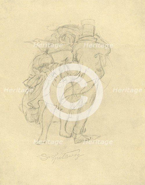 'Bei Sturm und Regen', mid-late 19th century, (c1924). Creator: Carl Spitzweg.