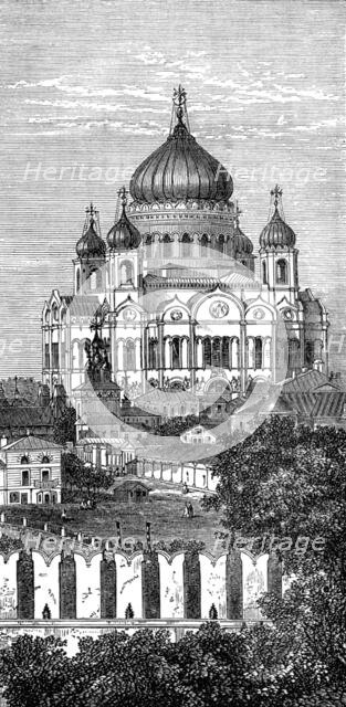 Sketches in Moscow, by our special artist: the Church of the Saviour, 1874. Creator: Unknown.