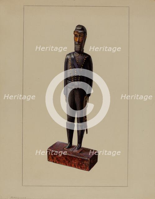 Civil War Soldier, 1935/1942. Creator: Mina Lowry.