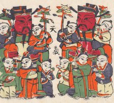 One hundred thirty-five woodblock prints including New Year's pictures (nianh..., 19th-20th century. Creator: Unknown.