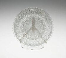 Plate, France, c. 1830/60. Creator: Baccarat Glasshouse.