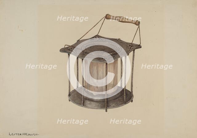 Combined Stove and Lantern, c. 1940. Creator: Lester Kausch.