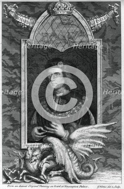 Richard III of England, (18th century).Artist: George Vertue