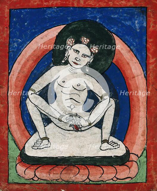 Tibetan fortune telling card. Creator: Unknown.