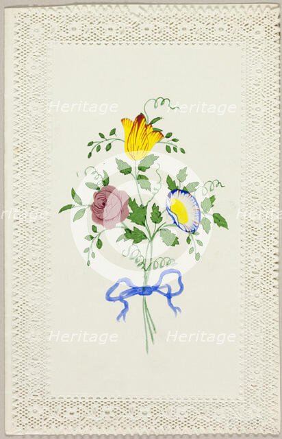 Untitled Valentine (Flowers), c. 1840. Creator: Unknown.