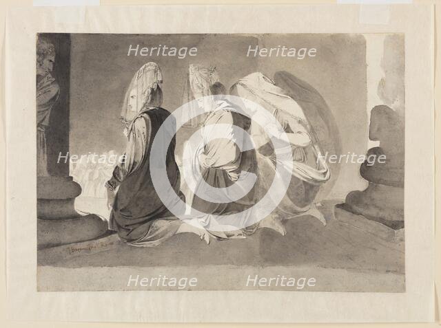 Three Kneeling Women, 1770/75. Creator: John Brown.