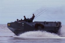 Landing craft, Falklands War, 1982. Creator: Luis Rosendo.