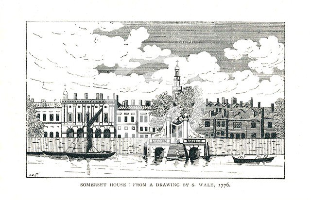 Somerset House London from a line drawing by S.Wale 1776. Artist: Wale
