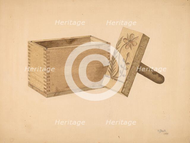 Butter Molds, 1939. Creator: Harvey Beck.