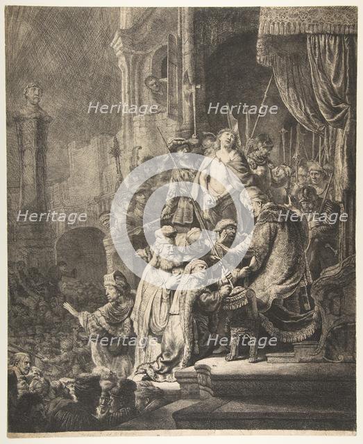 Christ Before Pilate: the large plate, 1636. Creator: Rembrandt Harmensz van Rijn.