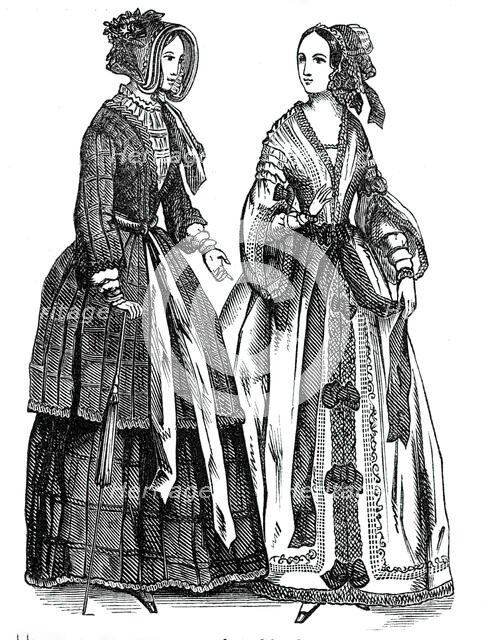 Fashions for September, 1844. Creator: Unknown.