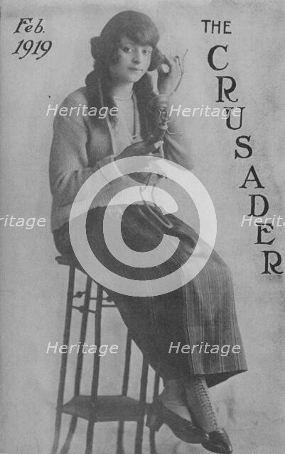 The Crusader, Feb. 1919; Miss Marie Fraine; Cover page, 1918-1922. Creator: Unknown.