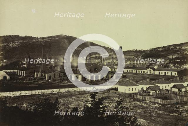 Ironworks in Reschitza, c. 1860. Creator: Andreas Groll (Austrian, 1812-1872).
