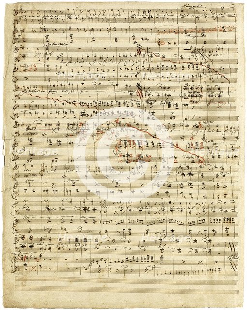 Autograph manuscript of Das Liebesmahl der Apostel, 1843.